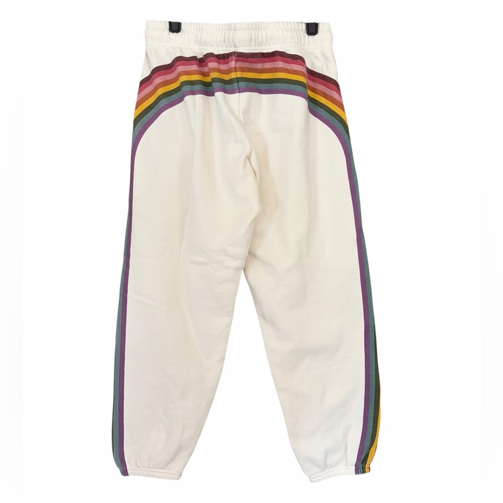 Marine Layer Cloud 9 Fleece Anytime Sweatpant Rainbow Antique White Women Small - Picture 2 of 4